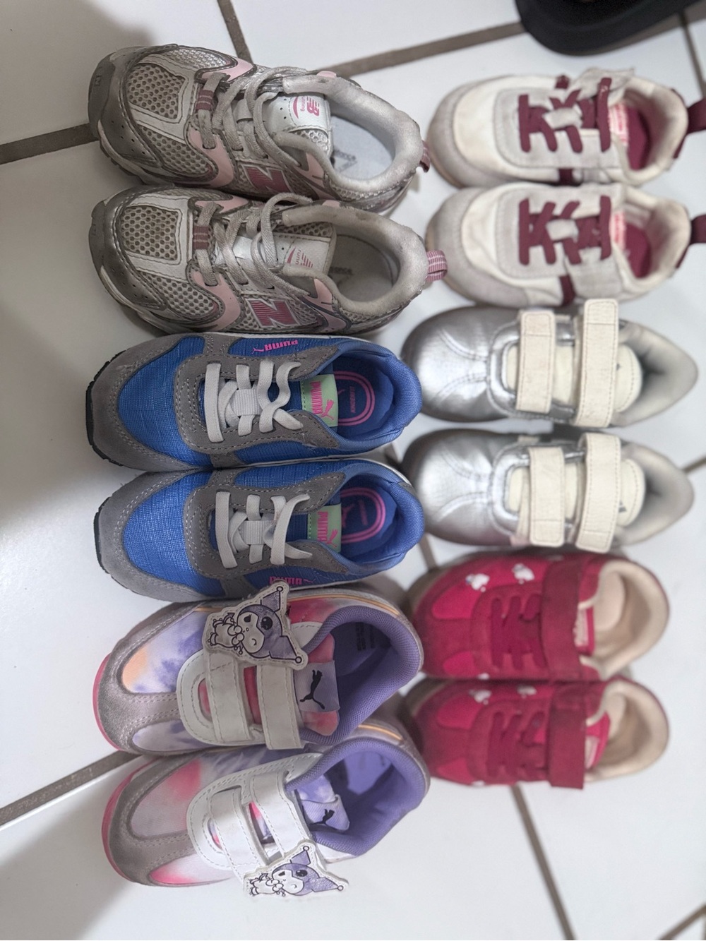 Pink and Gray Kids Sneakers - Unbranded